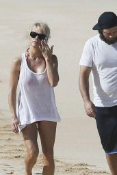 Pamela Anderson Vacationing on the Beach in Hawaii - December 2014