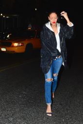 Rihanna Street Style - Out in New York City, December 2014
