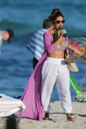 Rocsi Diaz in a Bikini - Beach in Miami, December 2014