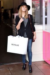 Sasha Pieterse Shopping at The Revolve Popup Store in Los Angeles, December 2014
