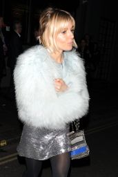 Sienna Miller Night Out Style - Groucho Club Arrival in London, December 2014