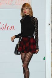 Taylor Swift Displays Long Legs in Mini Skirt - Cath Kidston in London - December 2014