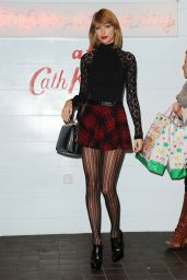Taylor Swift Displays Long Legs in Mini Skirt - Cath Kidston in London - December 2014