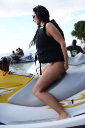 Tulisa Contostavlos - Jet-Skiing at the Beach in Barbados - December 2014