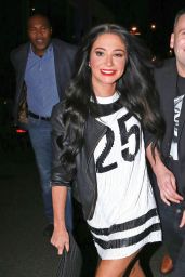 Tulisa Contostavlos Night Out Style - at the Freedom Bar in Soho - Dec. 2014