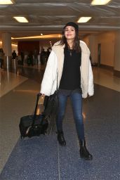 Victoria Justice Casual Style - at LAX Airport, December 2014