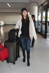 Victoria Justice Casual Style - at LAX Airport, December 2014