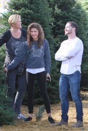 Zendaya Coleman in Leggings - Shopping for a Christmas Tree in Los Angeles - DEC 2014