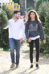 Zendaya Coleman in Leggings - Shopping for a Christmas Tree in Los Angeles - DEC 2014
