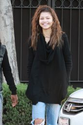 Zendaya in Ripped Jeans - Out in Los Angeles, December 2014