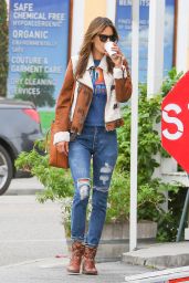 Alessandra Ambrosio in Ripped Jeans - Out in Brentwood, January 2015