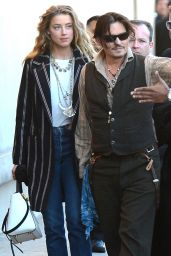 Amber Heard and Johnny Dep - Arriving to Appear on Jimmy Kimmel, Jan. 2015