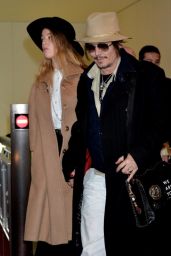 Amber Heard and Johnny Depp at Tokyo International Airport, January 2015