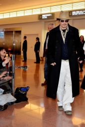 Amber Heard and Johnny Depp at Tokyo International Airport, January 2015