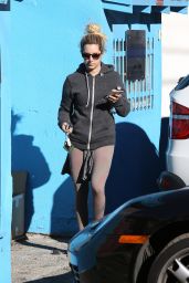 Ashley Tisdale - Leaving Wundabar Pilates in Studio City, January 2015