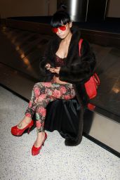 Bai Ling - Having Fun at LAX Airport in Los Angeles, January 2015