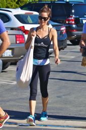 Brooke Burke Booty in Tights - Out in Malibu, January 2015