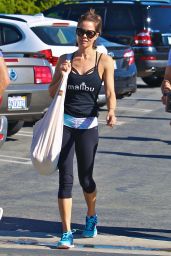Brooke Burke Booty in Tights - Out in Malibu, January 2015