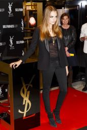Cara Delevingne Style - YSL Loves Your Lips Launch in London