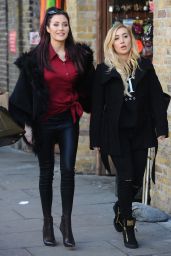Chloe Goodman Wears Leather Pants - Out in London - January 2015