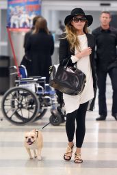 Chrissy Teigen - Walking Her Dog at JFK Airport in New York City - Jan 2015