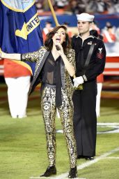 Christina Grimmie - Sings The National Anthem at Sun Life Stadium in Miami - Dec. 2014