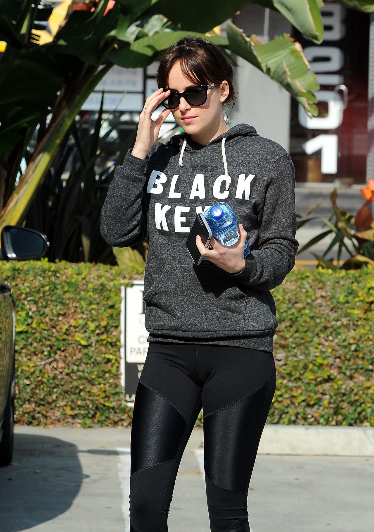 Dakota Johnson in Leggings - Out in Los Angeles, Jan. 2015 • CelebMafia
