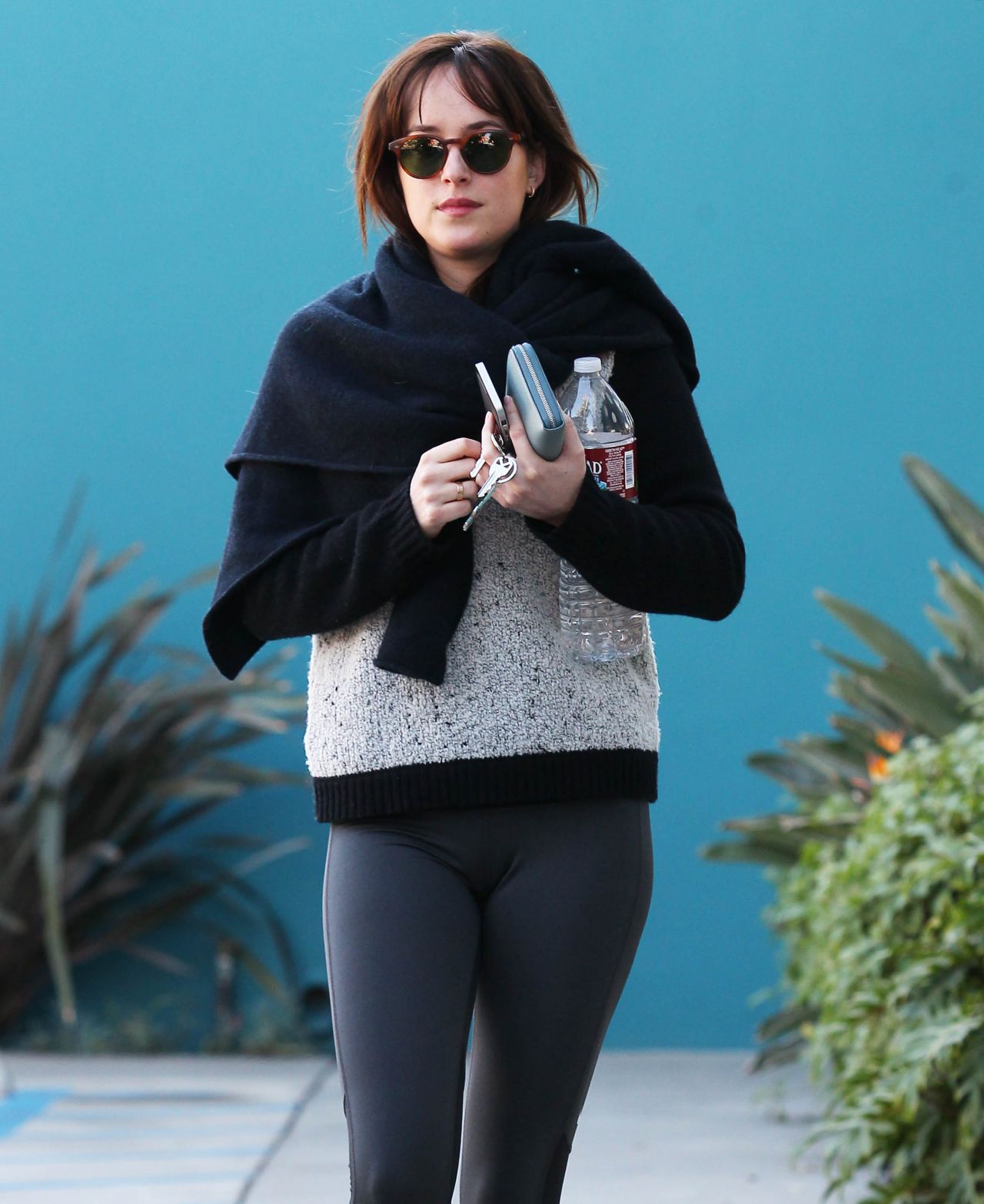 Dakota Johnson in Leggings - Out in West Hollywood - January 2015