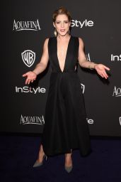 Emily Bett Rickards – InStyle And Warner Bros 2015 Golden Globes Party