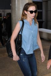 Emily Blunt Street Style - at LAX Airport - Jan. 2015