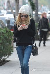 Emma Roberts in Jeans - Out in Beverly Hills, January 2015