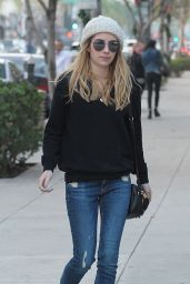 Emma Roberts in Jeans - Out in Beverly Hills, January 2015