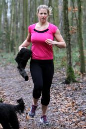 Gemma Atkinson Workout - Running in Forest Essex, January 2015