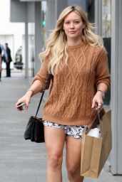 Hilary Duff Leggy in Shorts - Out in Beverly Hills, January 2015