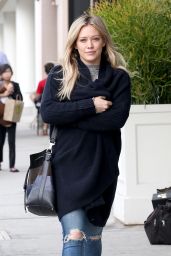 Hilary Duff Street Style - Out in Beverly Hills, January 2015