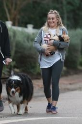Hilary Duff - Walking Her Dog in Beverly Hills - January 2015