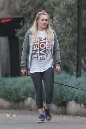 Hilary Duff - Walking Her Dog in Beverly Hills - January 2015