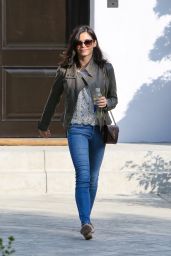 Jenna Dewan in Jeans - Leaving a House in Beverly Hills - January 2015