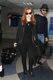 Jessica Chastain Style - at LAX Airport, January 2015