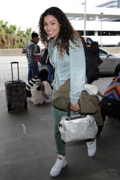 Jordin Sparks - at LAX Airport in Los Angeles, Jan. 2015