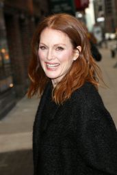 Julianne Moore Making an Appearance at the Ed Sullivan Theater, January 2015