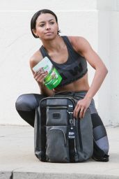 Kat Graham Gym Style - Leaves the Gym in Los Angeles, January 2015