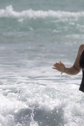 Kate Winslet in a Swimsuit at a Beach in Auckland, December 2014