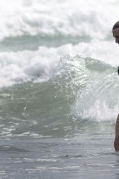 Kate Winslet in a Swimsuit at a Beach in Auckland, December 2014