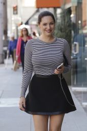 Kelly Brook Leggy in Mini Skirt - Out in Beverly Hills, January 2015