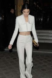 Kendall Jenner Night Out Style - Paris, January 2015