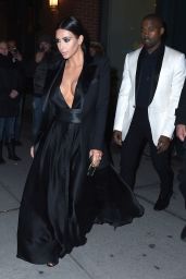 Kim Kardashian Style - Out To Dinner in NYC - January 2015