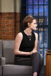 Kristen Stewart Appeared on Late Night with Seth Meyers - January 2015