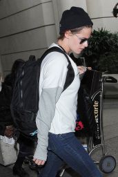 Kristen Stewart Casual Style - LAX Airport, January 2015