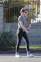 Kristen Stewart Street Style - Out in LA - January 2015